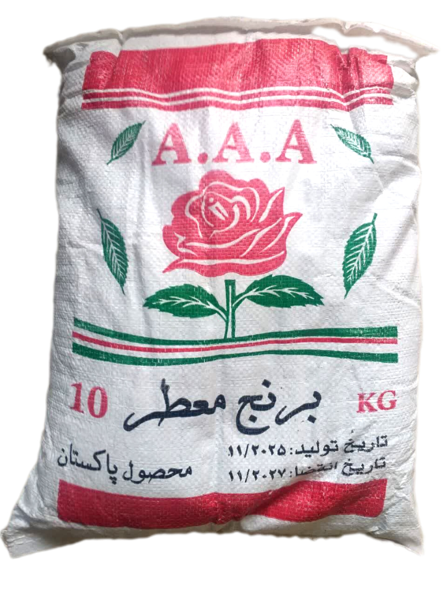 برنج پاکستانی معطر درجه یک گل سرخ در بسته بندی ۱۰ کیلوگرمی