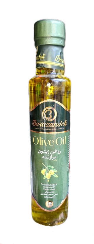 روغن زیتون درجه یک برازنده در بسته بندی ۲۵۰ میلی لیتری